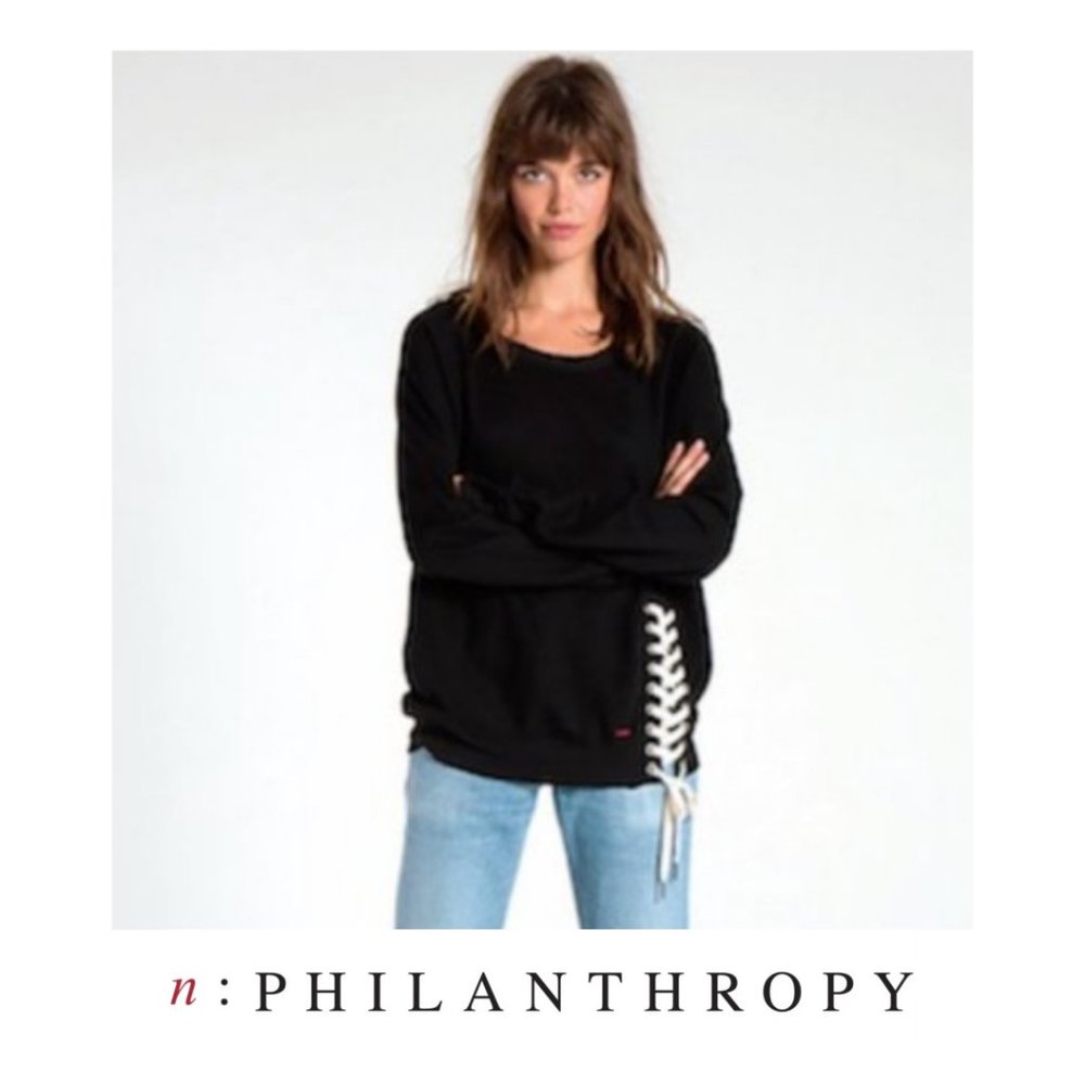 n:philanthropy Mika Sweatshirt in Black Cat